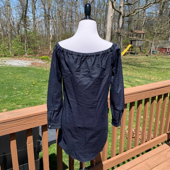Rag & Bone Jeans Off The Shoulder Chambray Dress - Picture 5 of 8
